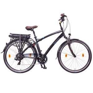 NCM Hamburg 2016,28 Zoll Elektrofahrrad Herren/Damen Unisex Pedelec,E-Bike,Trekking Rad, 36V 250W 14Ah Lithium-Ionen-Akku mit PANASONIC Zellen, matt schwarz - 2